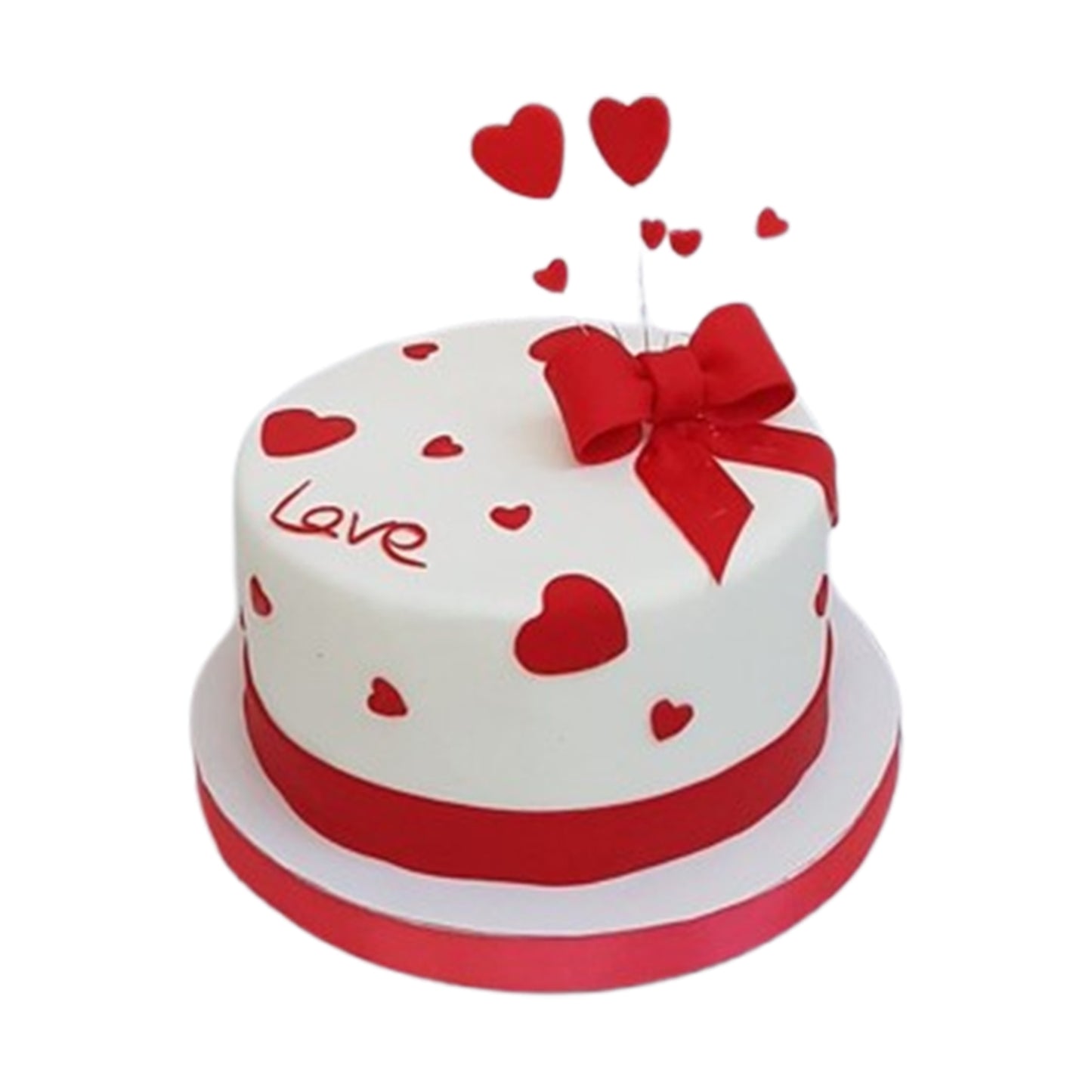 Heart-shaped cake elegantly displayed on a decorative cake board adorned with shimmering foil and elegant lace, enhancing its presentation
