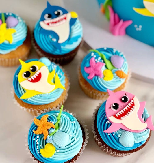 Baby Shark Cup Cakes V4