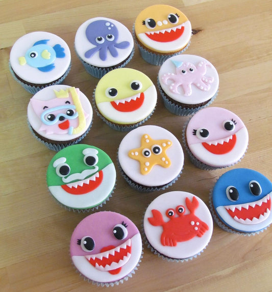 Baby Shark Cup Cakes V1