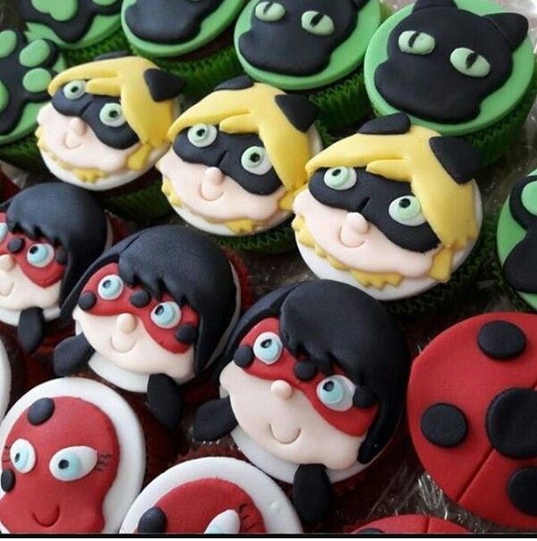 Lady Bug Cat Cup Cakes V6
