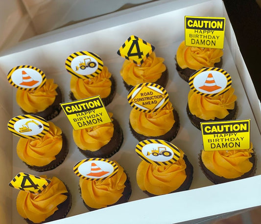 Digger Construction Cup Cakes V2