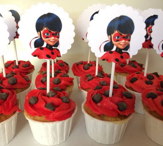 Lady Bug Cat Cup Cakes V3