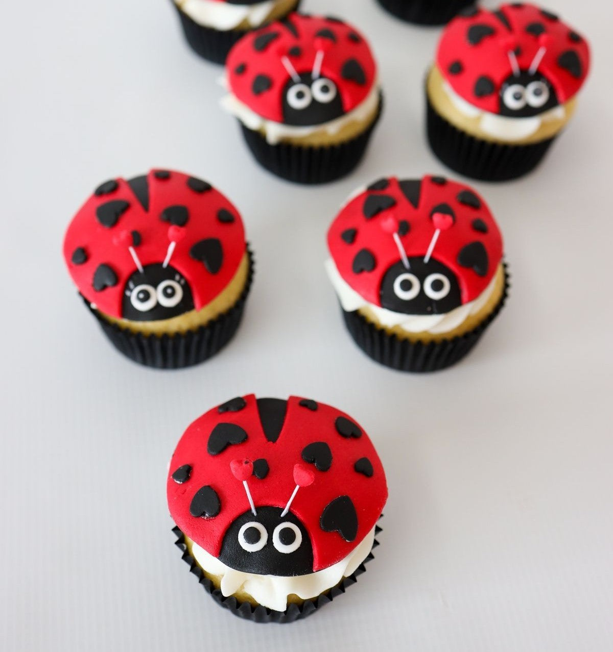 Lady Bug Cat Cup Cakes V2
