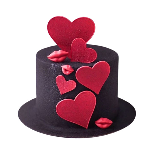 Heart-shaped cake, perfect for expressing love and affection on Valentine's Day, anniversaries, weddings, or as a heartfelt gift