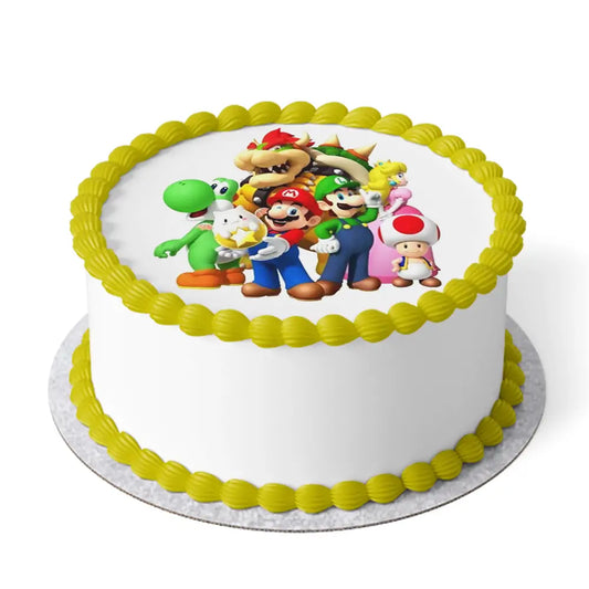 Super Mario themed birthday cake  