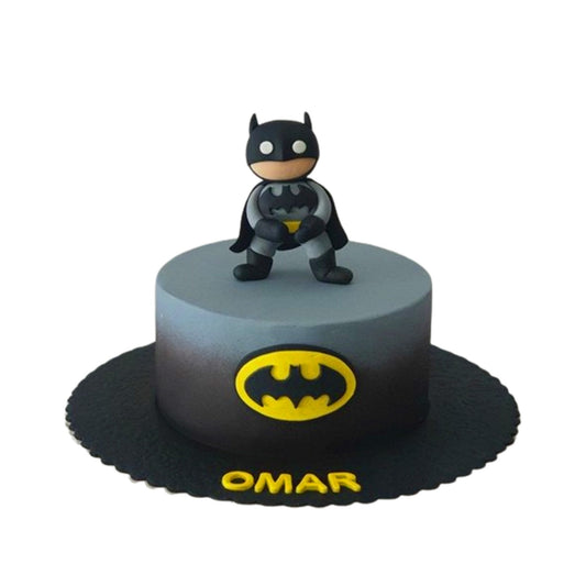 Batman Cake V4 - rectangular birthday cake decorated with edible Batman comic book page scenes