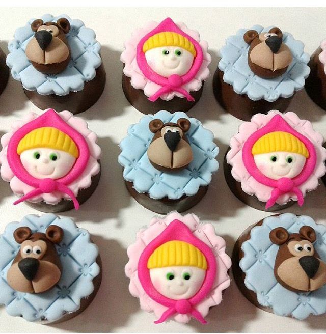 Masha and Bear Cup Cakes V1