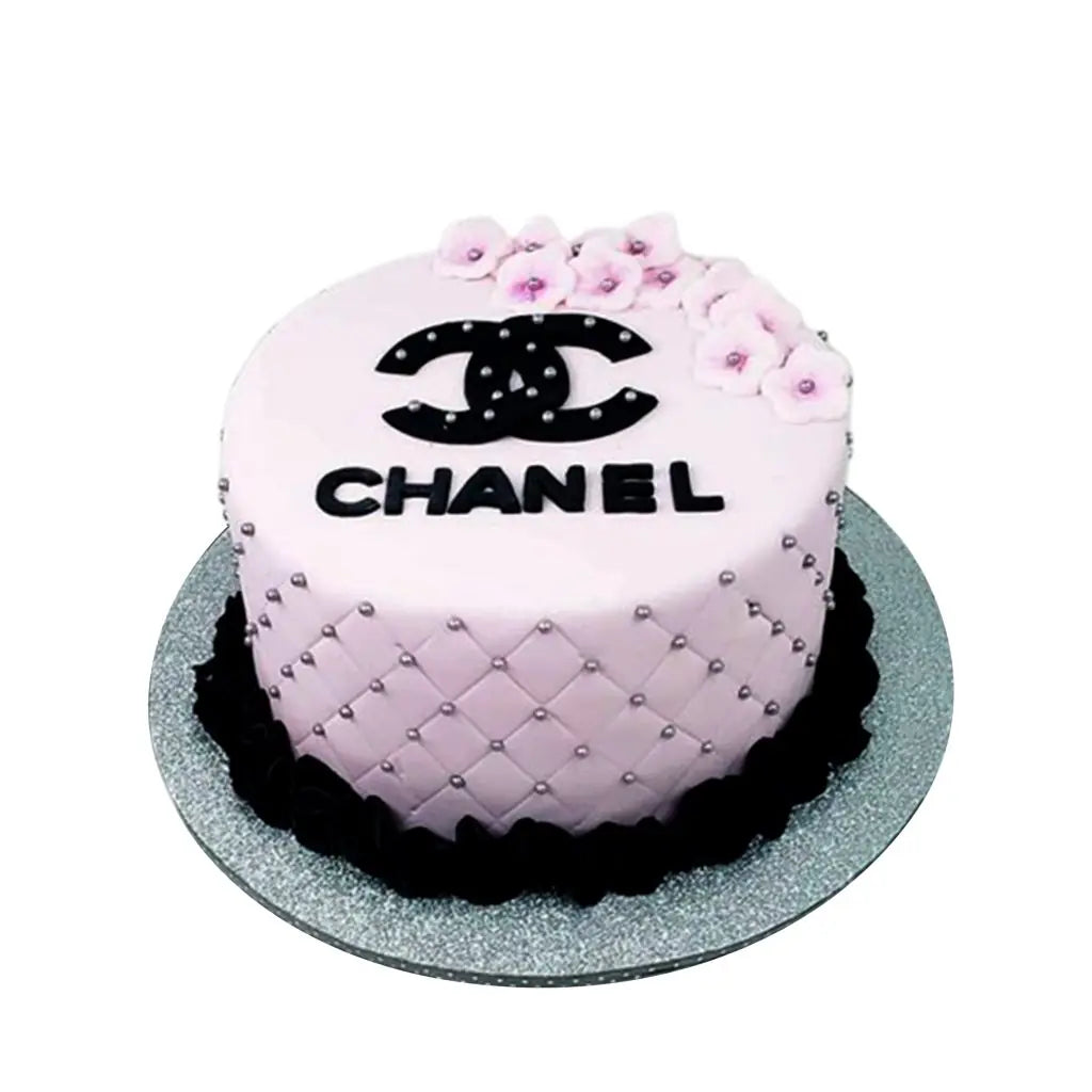 Chanel-inspired birthday cake