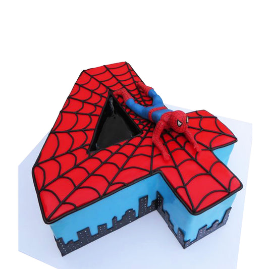 Spiderman Number Birthday Cake V33