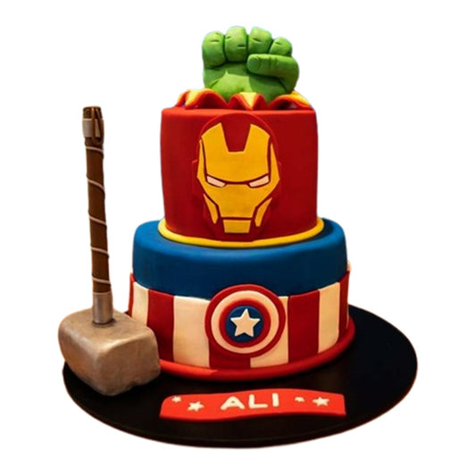 hulk avengers cake