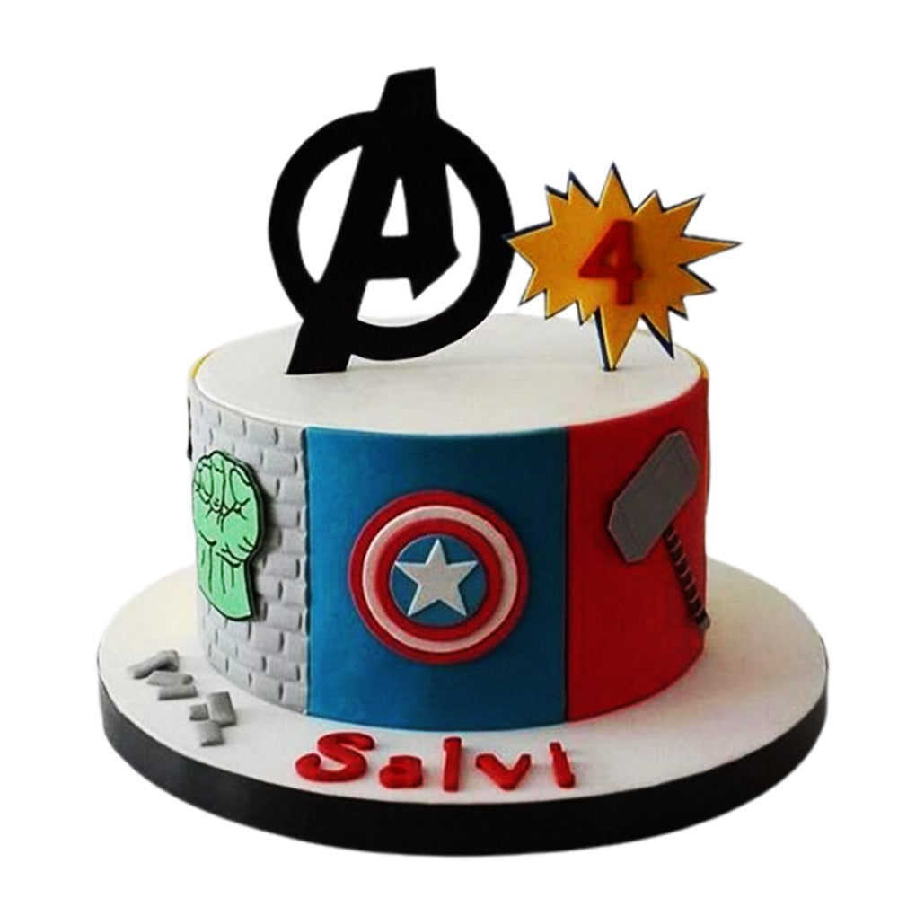 Avenger Cake - Thor, Hulk, Captain America Cake - Perfect Hero Treat