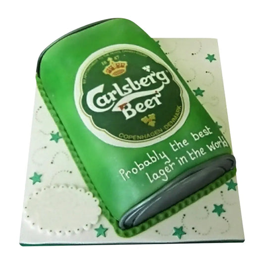 beer themed birthday cake